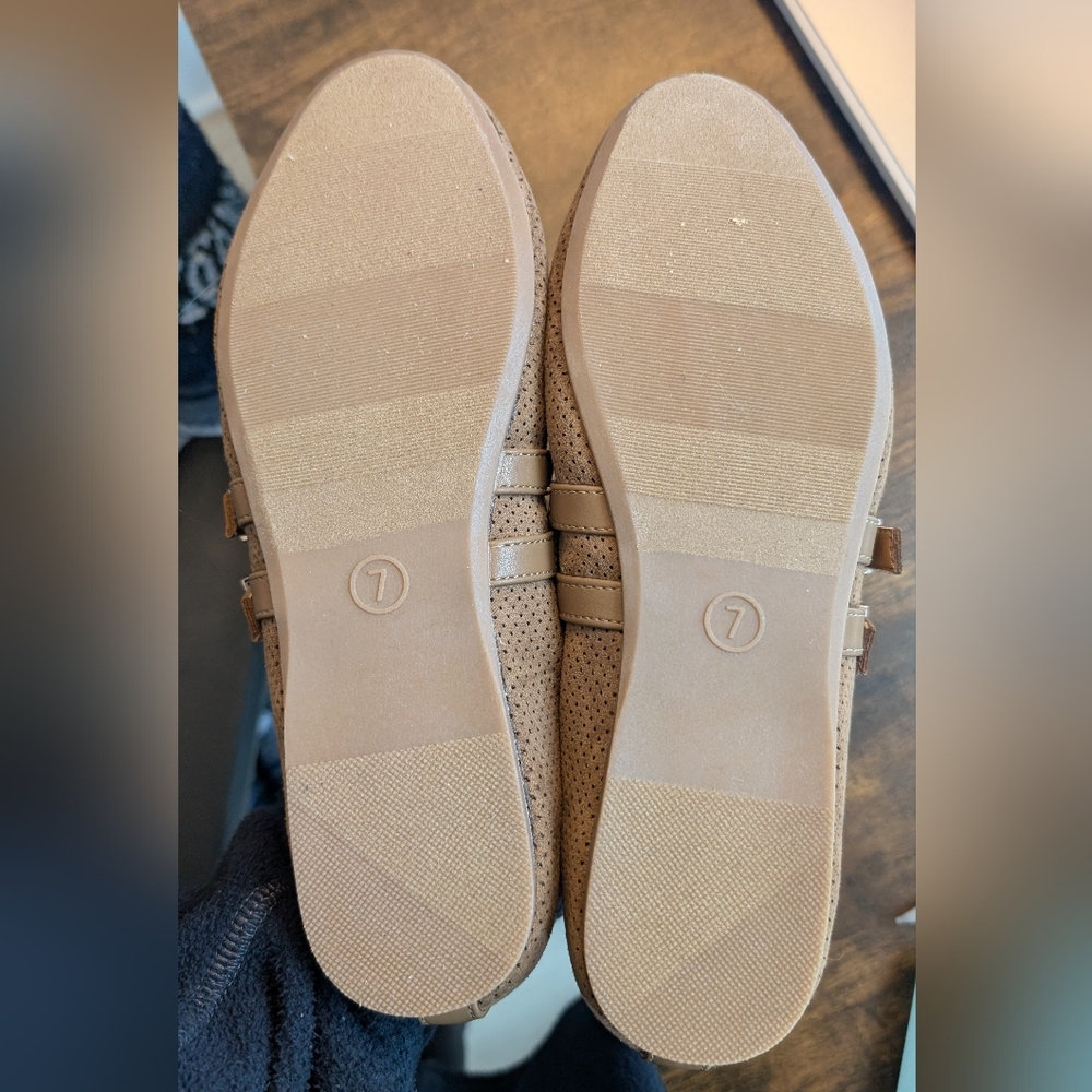 Universal Thread Brown Double Strap Flats - image 2